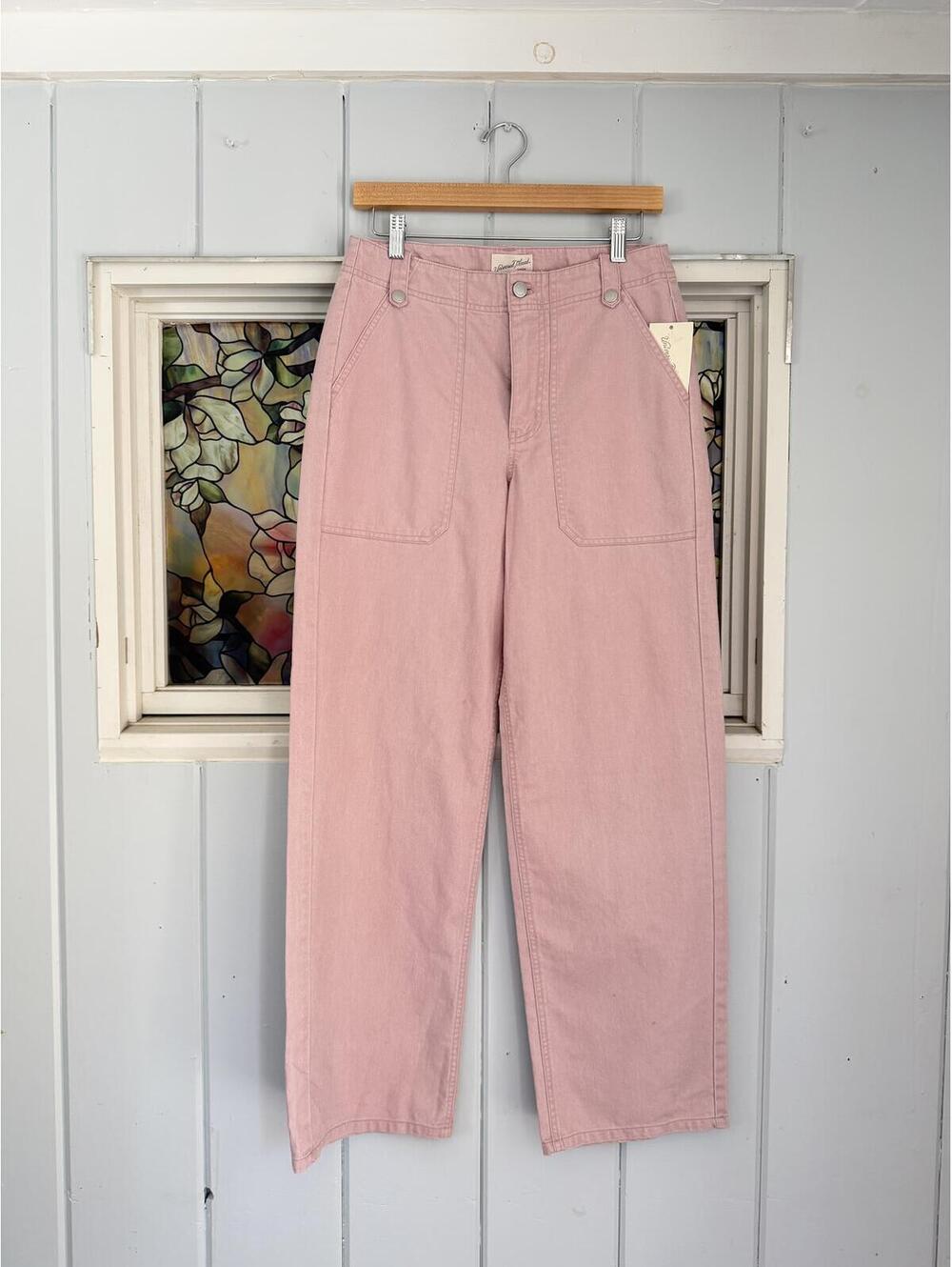 Universal Thread Pink High Waist Straight Leg Pants Size 6
